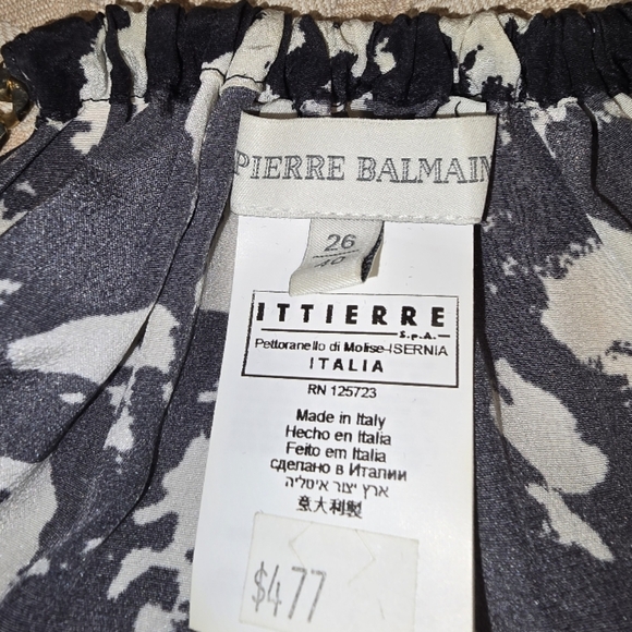 Balmain black and White Halter Maxi goddess style dress with golden chain on top - Picture 9 of 9